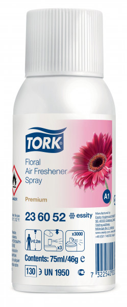 Tork luchtverfrisser spray met bloemengeur 12x75 ml A1 Tork