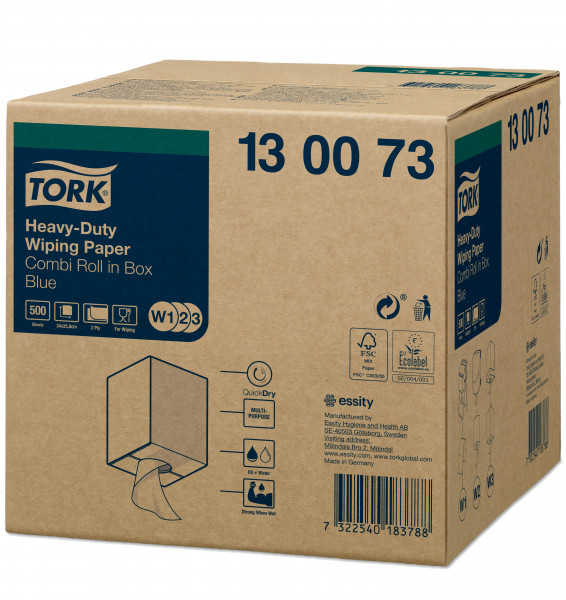 130073 Combi rol in box W1/W2/W3 blauw Tork