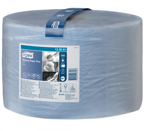 130051 Poetsrol W1, blauw 2 lgs Tork 130051 Poetsrol W1, blauw 2 lgs Tork