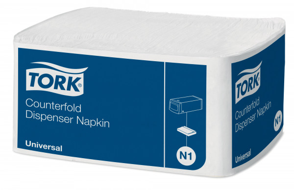 Tork dispenserservet counterfold N1 wit 7200 st Tork Tork dispenserservet counterfold N1 wit 7200 st Tork