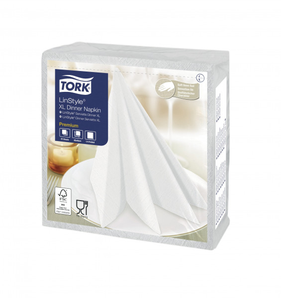 Tork Linstyle XL Dinnerservet wit Tork Tork Linstyle XL Dinnerservet wit Tork
