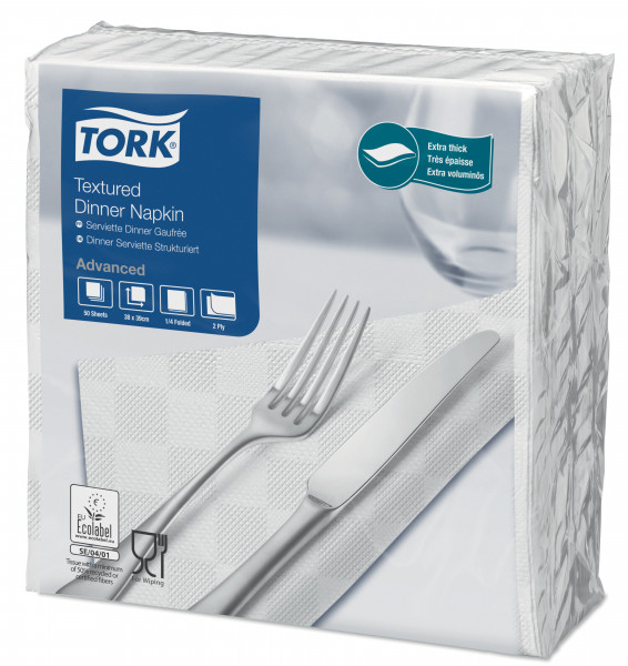 Tork Textured dinnerservet 1/4 vouw 900 st Tork Tork Textured dinnerservet 1/4 vouw 900 st Tork