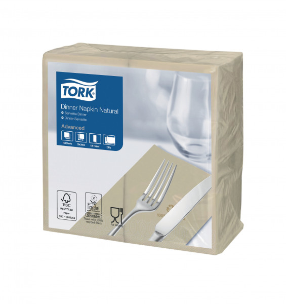 Tork Naturel Dinner- en lunchservet Tork Tork Naturel Dinner- en lunchservet Tork