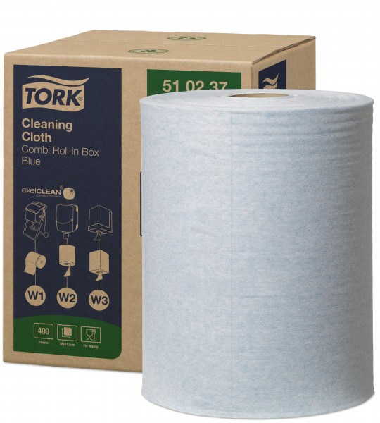 Combi rol in box W1/W2/W3 blauw Tork Combi rol in box W1/W2/W3 blauw Tork