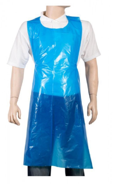 Schort PE-blauw 70x1200 cm 20 micron