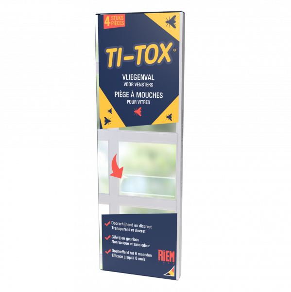 Ti-tox vliegenval voor vensters transparant Riem