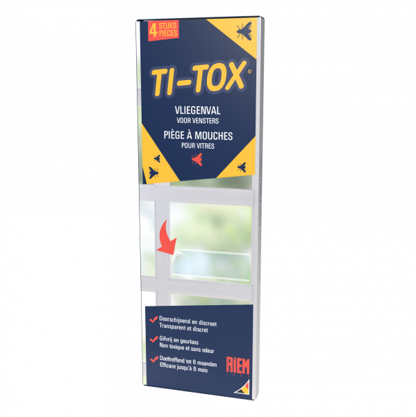 Ti-tox vliegenval voor vensters transparant Riem Ti-tox vliegenval voor vensters transparant Riem