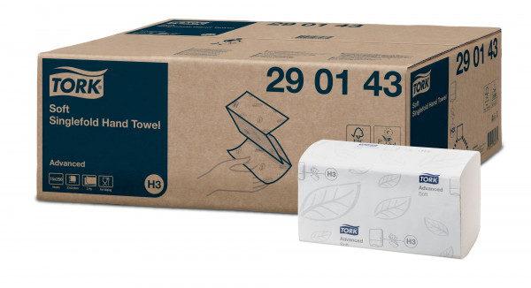 290143 Tork singlefold handtowel advanced wit H3 Tork 290143 Tork singlefold handtowel advanced wit H3 Tork