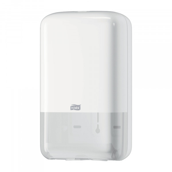 Tork gevouwen toiletpapier dispenser wit T3 Tork Tork gevouwen toiletpapier dispenser wit T3 Tork
