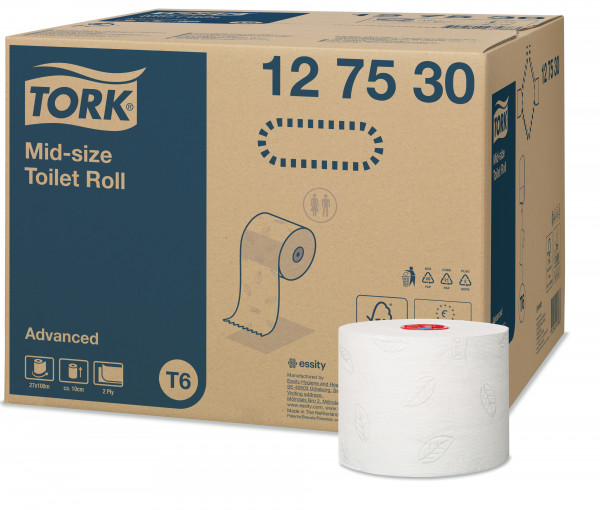 Tork mid-size toiletpapier T6 Tork Tork mid-size toiletpapier T6 Tork