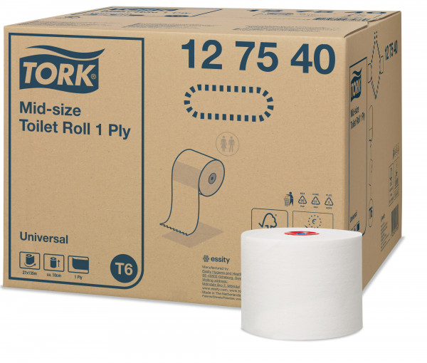 Tork mid-size toiletpapier universal T6 Tork Tork mid-size toiletpapier universal T6 Tork