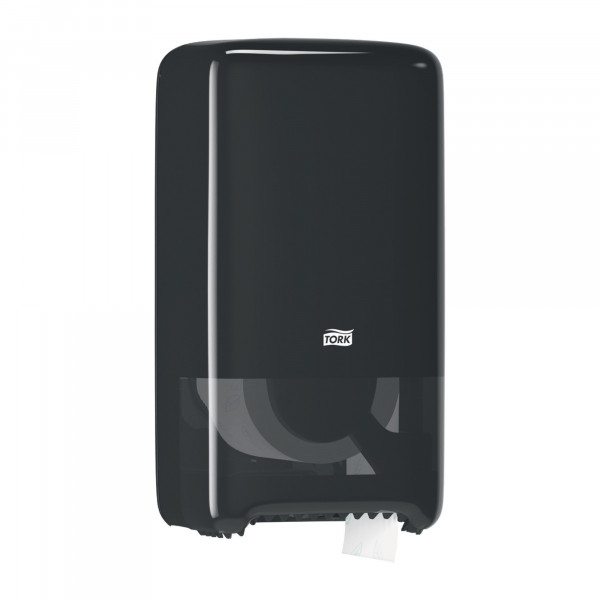 Tork twin Mid-Size toiletpapier dispenser zwart T6 Tork Tork twin Mid-Size toiletpapier dispenser zwart T6 Tork