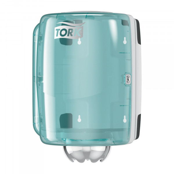 Tork centerfeed dispenser turquoise/wit M2 Tork Tork centerfeed dispenser turquoise/wit M2 Tork