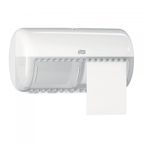 Tork traditioneel toiletpapier dispenser wit T4 Tork