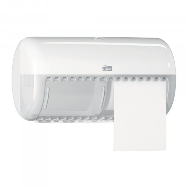 Tork traditioneel toiletpapier dispenser wit T4 Tork Tork traditioneel toiletpapier dispenser wit T4 Tork