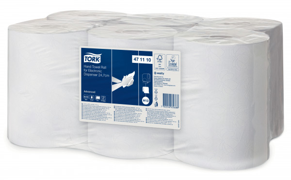 Tork handdoekrol voor elektronische dispenser wit H13 Tork Tork handdoekrol voor elektronische dispenser wit H13 Tork