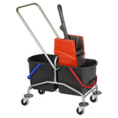 Mistral mopwagen 2x17l verchroomd Vermop Mistral mopwagen 2x17l verchroomd Vermop