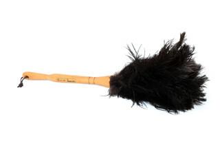 Plumeau struisveer houten steel 28 cm Bo Brush Plumeau struisveer houten steel 28 cm Bo Brush