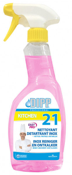 Dipp 21 inox reiniger en ontkalker easy pro spray Innovis Dipp 21 inox reiniger en ontkalker easy pro spray Innovis