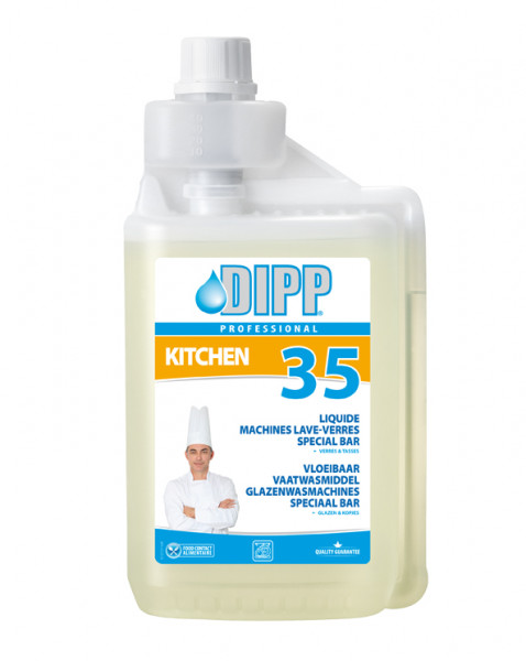 Dipp 35 Vloeibaar vaatwasmiddel glazenwasmachines speciaal bar 1 l Innovis Dipp 35 Vloeibaar vaatwasmiddel glazenwasmachines speciaal bar 1 l Innovis