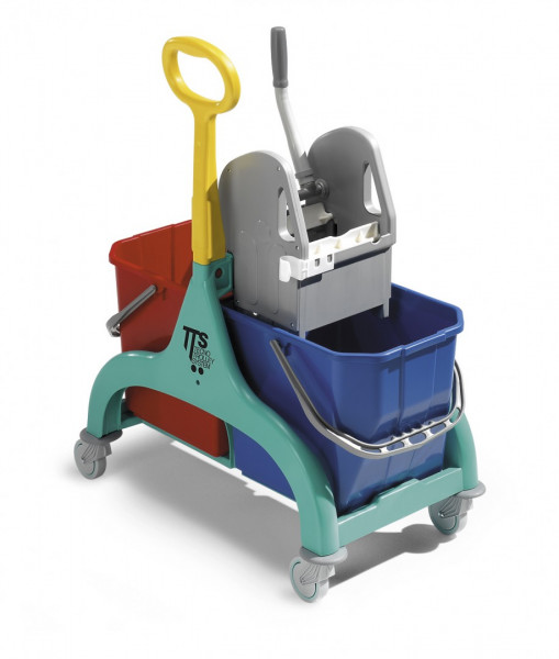 Werkwagen Nick 30 l groen+hendel+pers TTS Werkwagen Nick 30 l groen+hendel+pers TTS