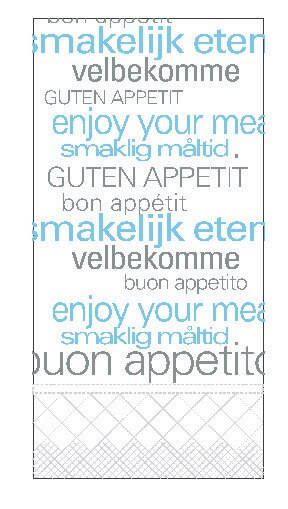 Tork gedecoreerde lunchservet 2-lgs 1/8 vouw Tork Tork gedecoreerde lunchservet 2-lgs 1/8 vouw Tork