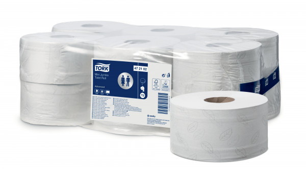 Tork mini jumbo toilet rol 180 m wit T2 Tork Tork mini jumbo toilet rol 180 m wit T2 Tork